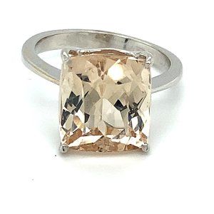 Imperial Topaz 11.17ct Solid 18K White Gold Ring